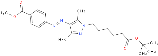 methyl (E)-4-((1-(6-(tert-butoxy)-6-oxohexyl)-3,5-dimethyl-1H-pyrazol-4-yl)diazenyl)benzoate